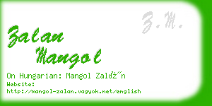 zalan mangol business card